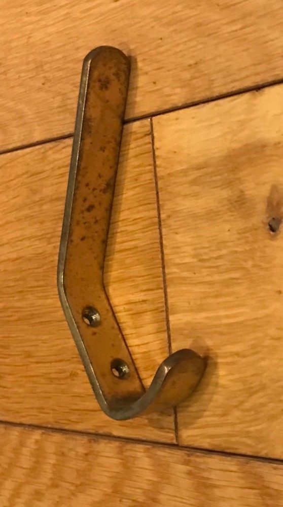 Brass Hat & Coat Hook Peg Wall Door Robe Clothes Hanger - Ref 35- (YX3)
