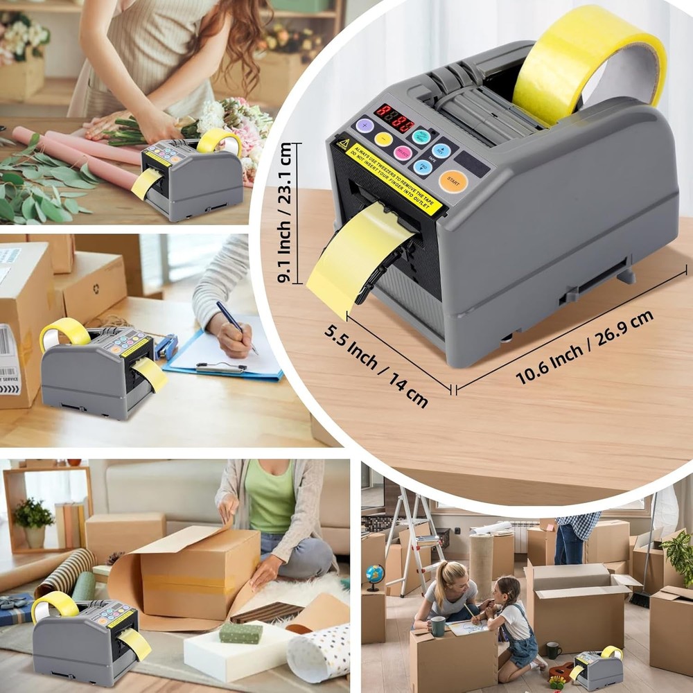 Efficient 39.9-Inch Automatic Tape Dispenser with Safety and Memory Features