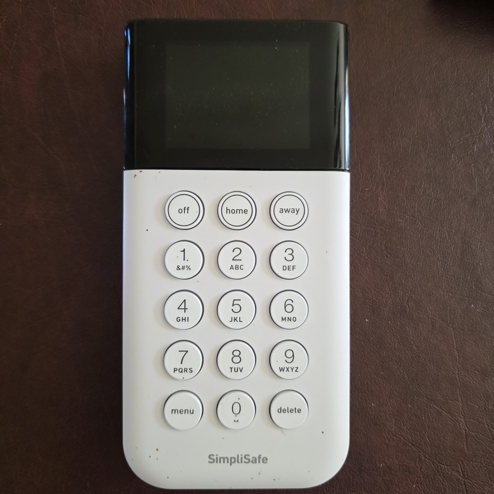 SimpliSafe SSKP3 Wireless Security Keypad White Alpha Numeric Programmable