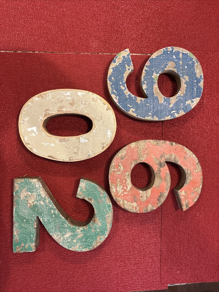 Set Vintage 7” Numbers - 2, 0, 6, 9 With Brackets