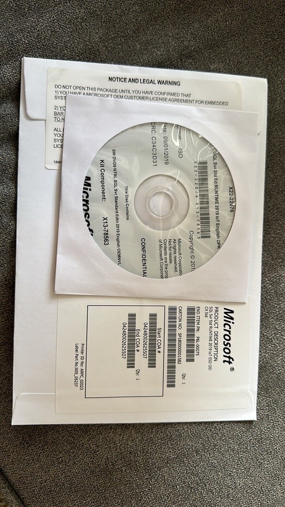 SQL SERVER 2019 STD 24 Core + Ultimited CALS