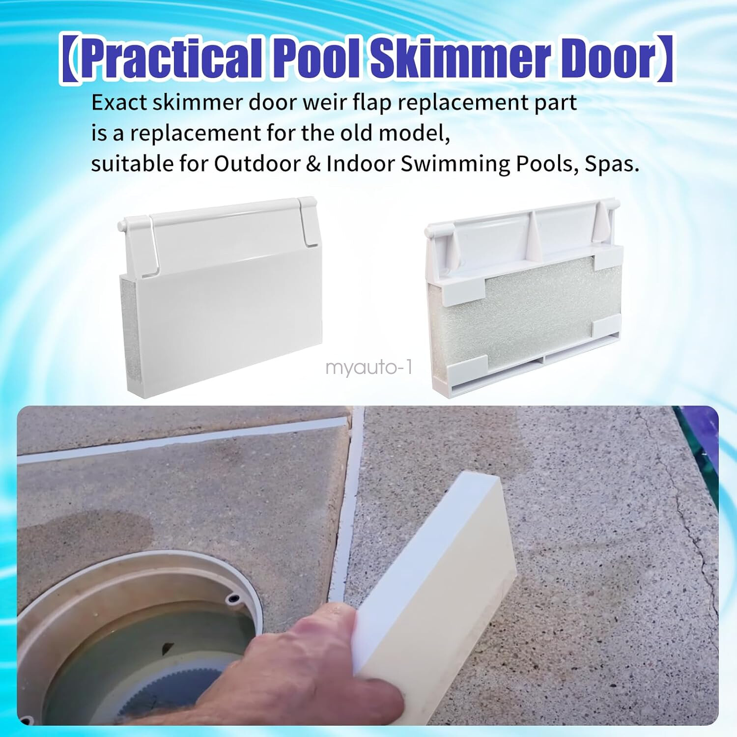 SPX1082K White Swimming Pool Skimmer Weir Door Fits Hayward SP1082 SP1085 SP1075