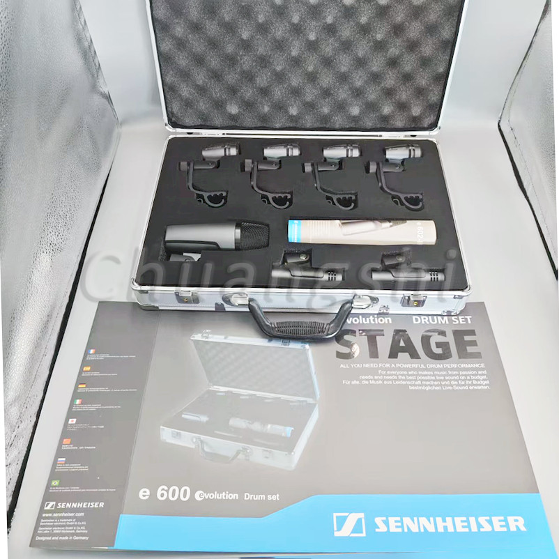 New Sennheiser Drum Kit 600 e600 Drum Mic Package with Case e602 e604 e614