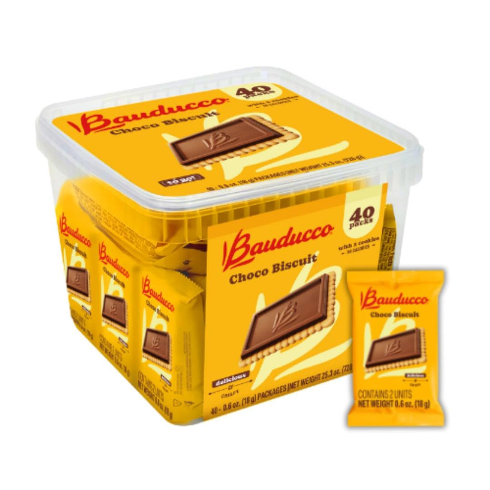 Bauducco Choco Biscuit Cookies – Crispy Chocolate-Covered Biscuits, Individually