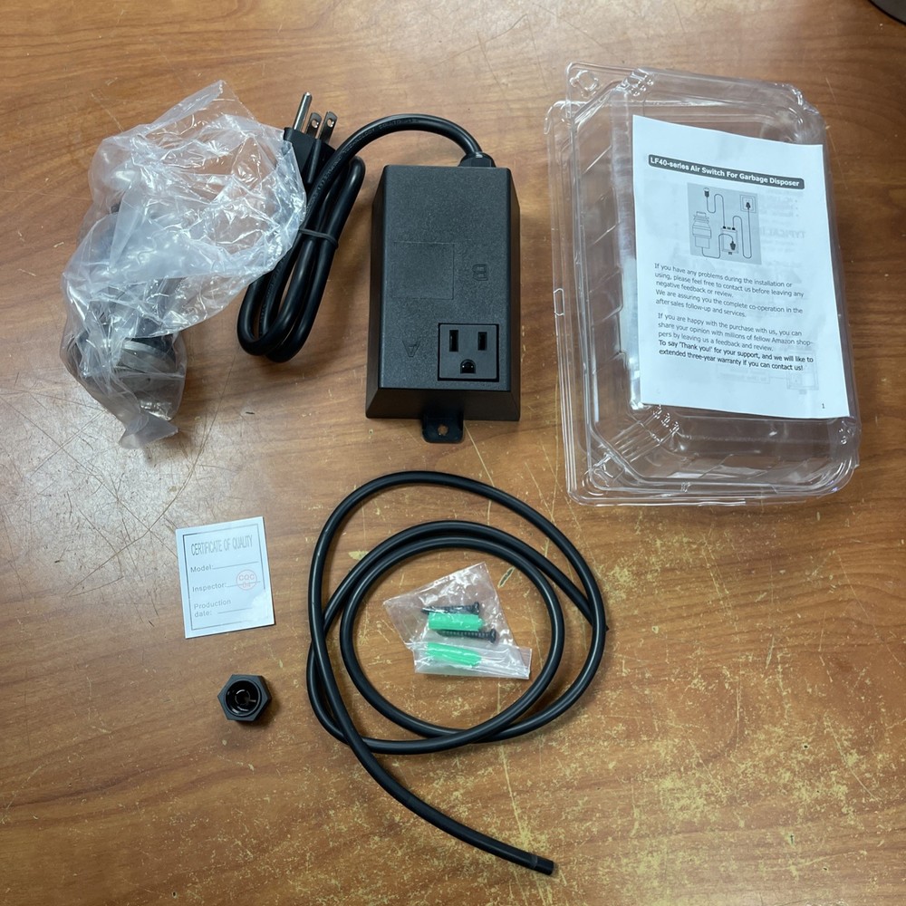 Garbage Disposal Air Switch LF40-011/012 Plastic Black