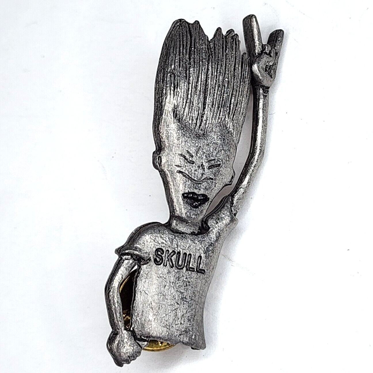 New Vtg 1993 MTV Beavis Butthead 2.5" Butthead Headbang Metal Starline Pinback