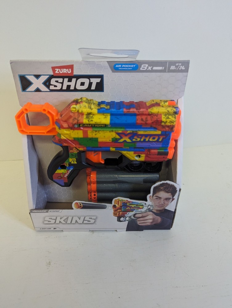 X-Shot SKINS Caution Blaster NIB