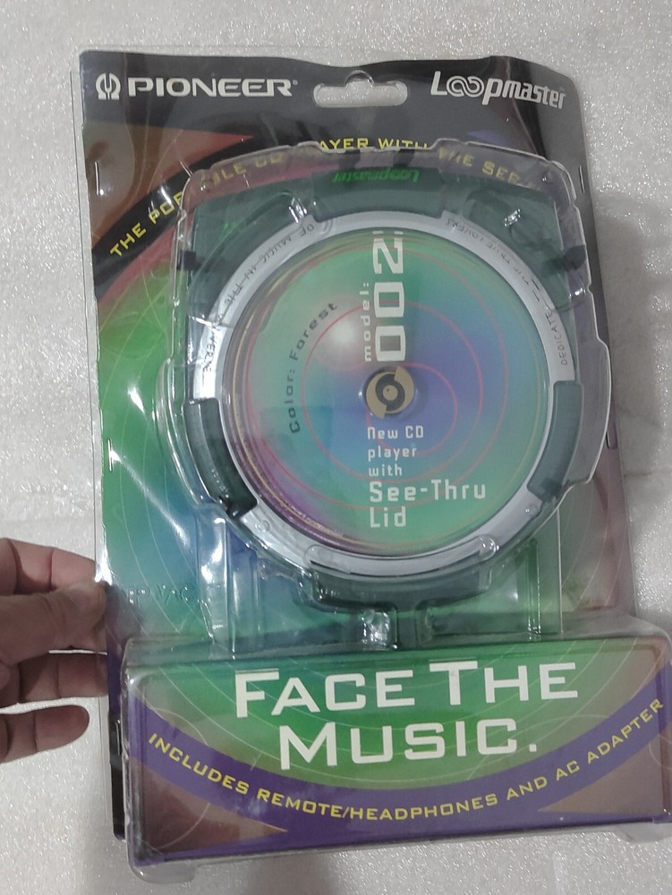 New Old Stock, Untested, Pioneer Loopmaster PCD-002 Clear Portable CD Player