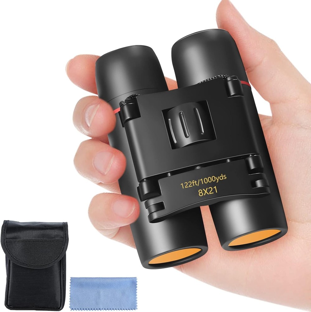 Compact Binoculars, Lightweight Foldable Small Binoculars for Adults and...
