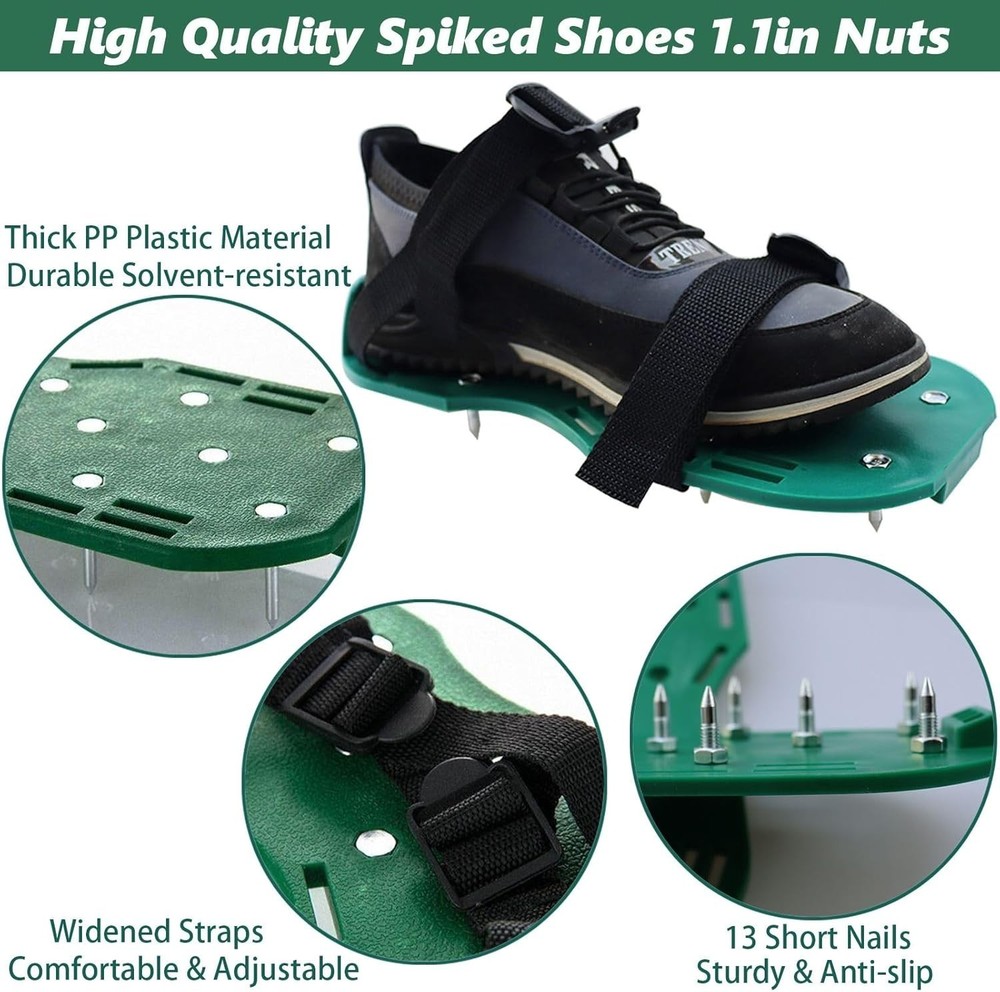 9 Inch Screed Spiked Roller Self Leveling Concrete Epoxy Green