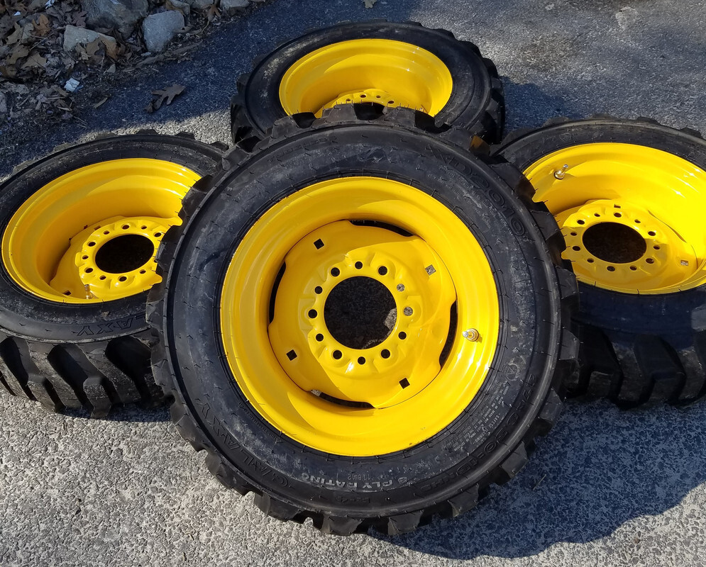 1 or 4-HD 27X8.50-15 Galaxy XD2010 Skid Steer Tires/Rims for New Holland,etc
