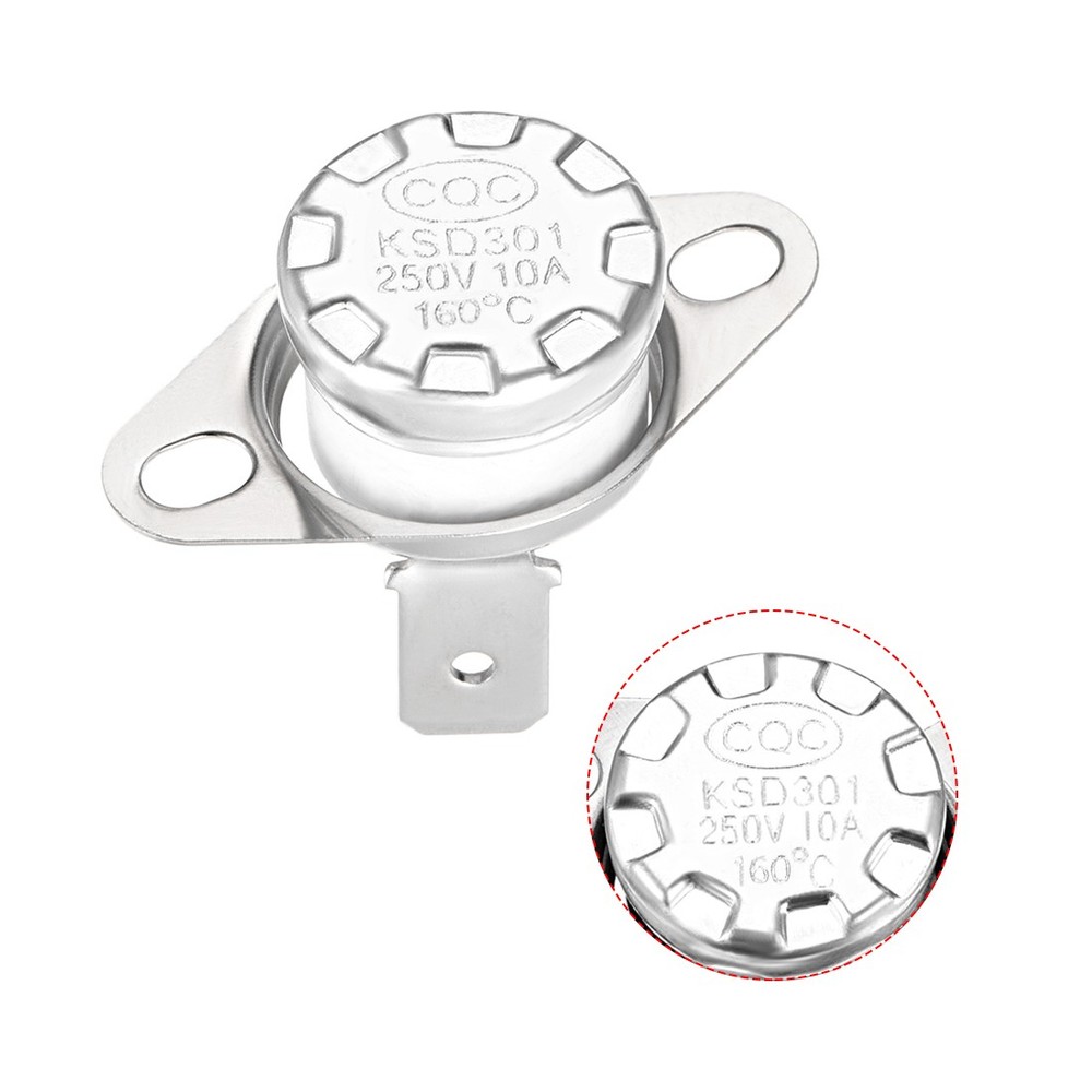 KSD301 160°C 10A Normally Closed Temperature Control Switch Ceramic Material,5pc