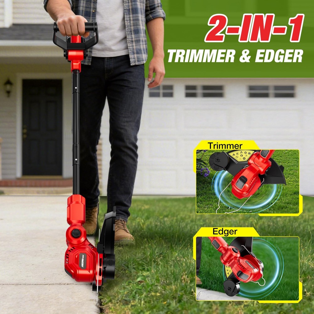 Cordless String Trimmer Compatible with Milwaukee M18 Battery, 12" (Tool Only)