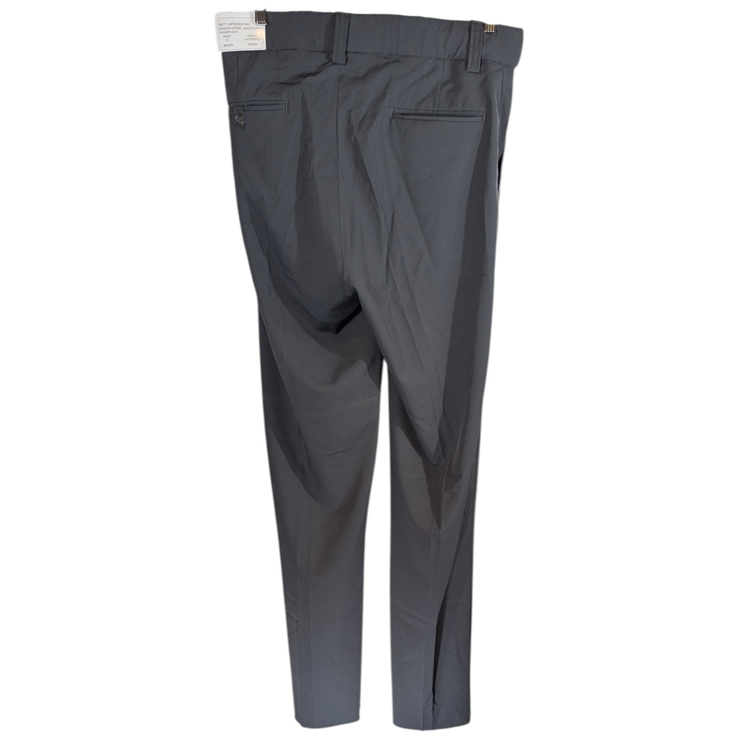 Smitty Officials Apparel Umpire Pants Gray Mens Size 32x37.5 Expanding Waist