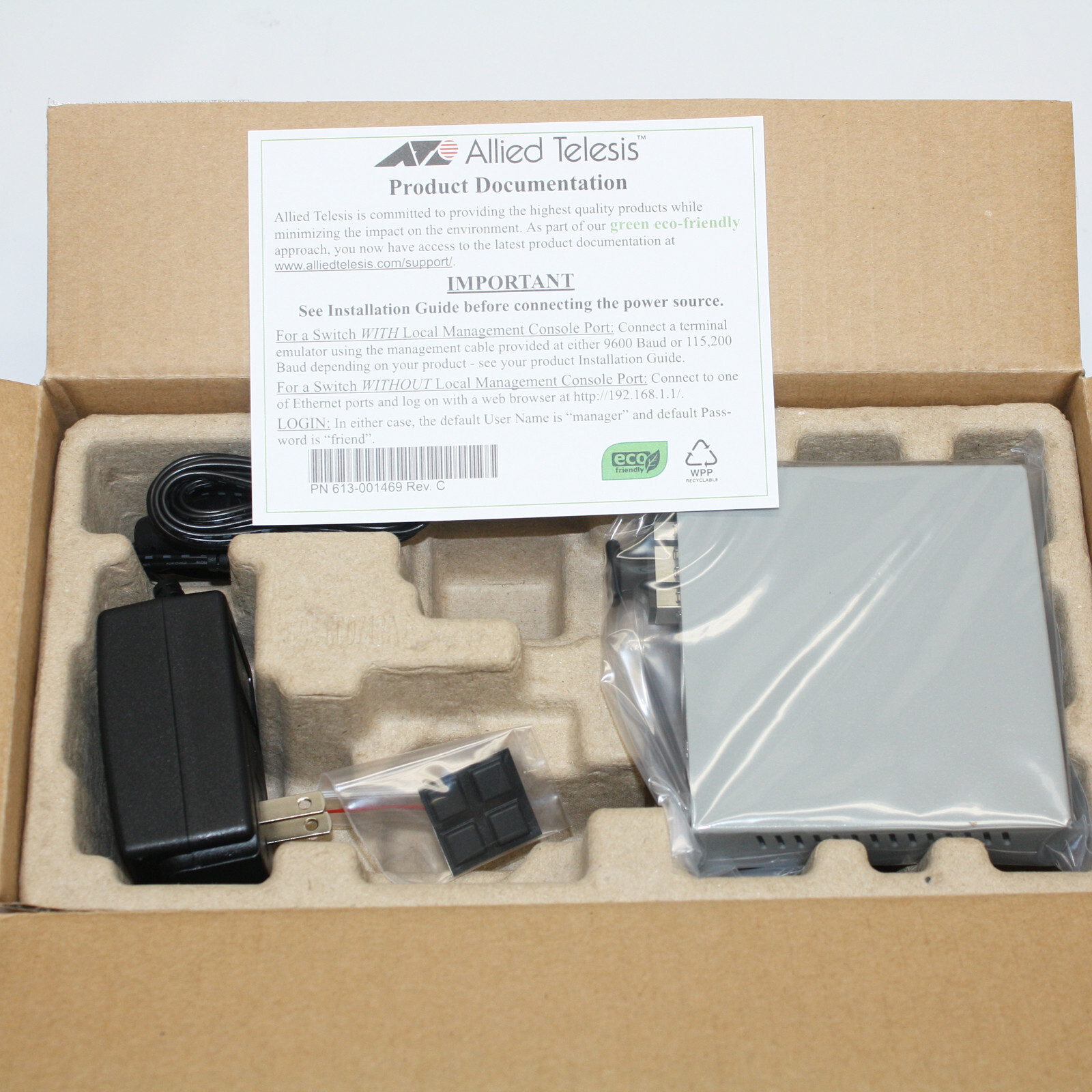 New Allied Telesis AT-MC1004-10 SC Gigabit Copper Media Converters 990-001045-10