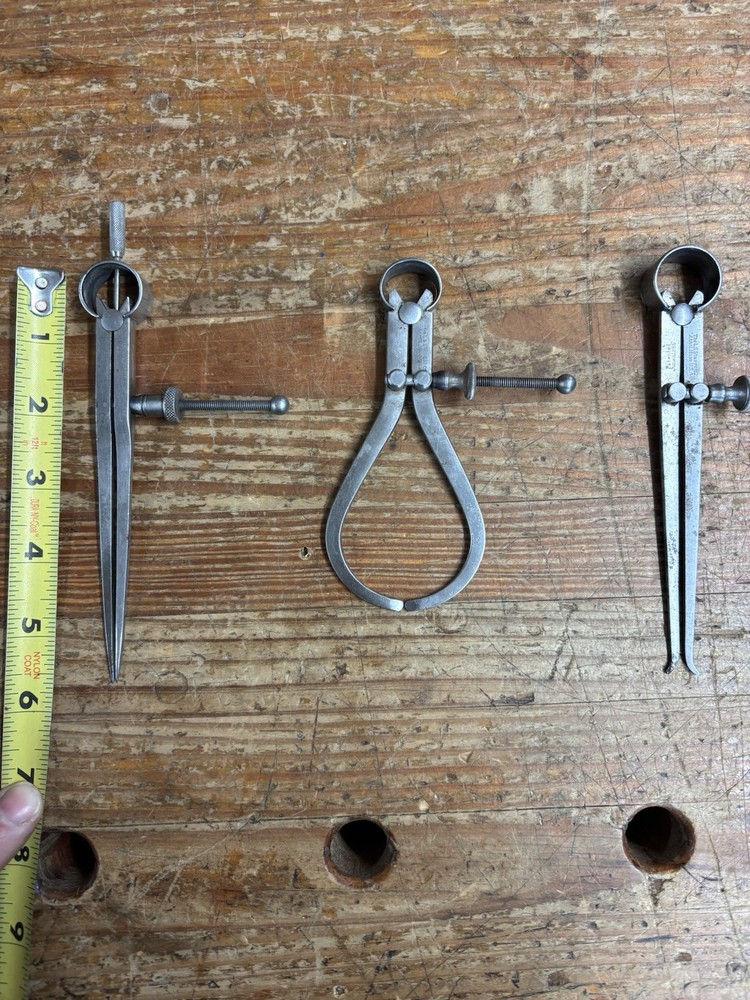 L. S. Starrett Flat Leg Calipers Inside Outside Divider