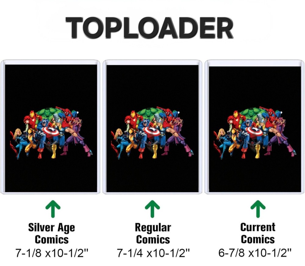 1ct SILVER-AGE OR CURRENT TOPLOADER FOR COMIC BOOK BUYERS