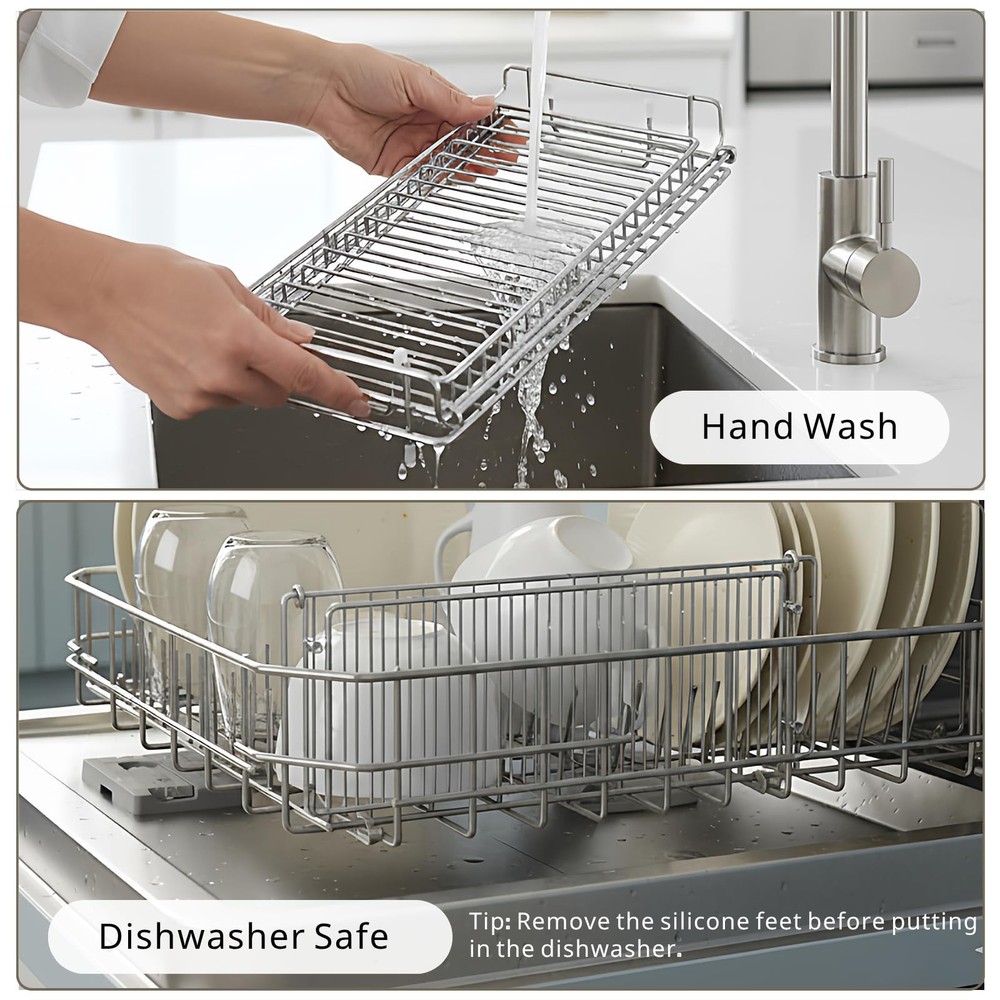 Foldable Dish Drying Rack, Small Racks, Collapsible Rack for Kitchen Counter -