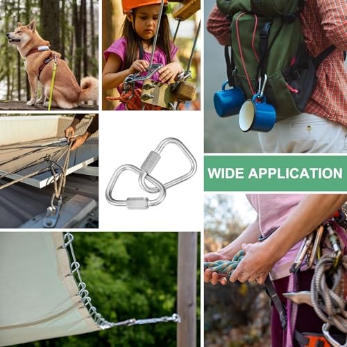 Quick Chain Link Connectors, Stainless Steel Locking Repair Chain M8（5/16"）