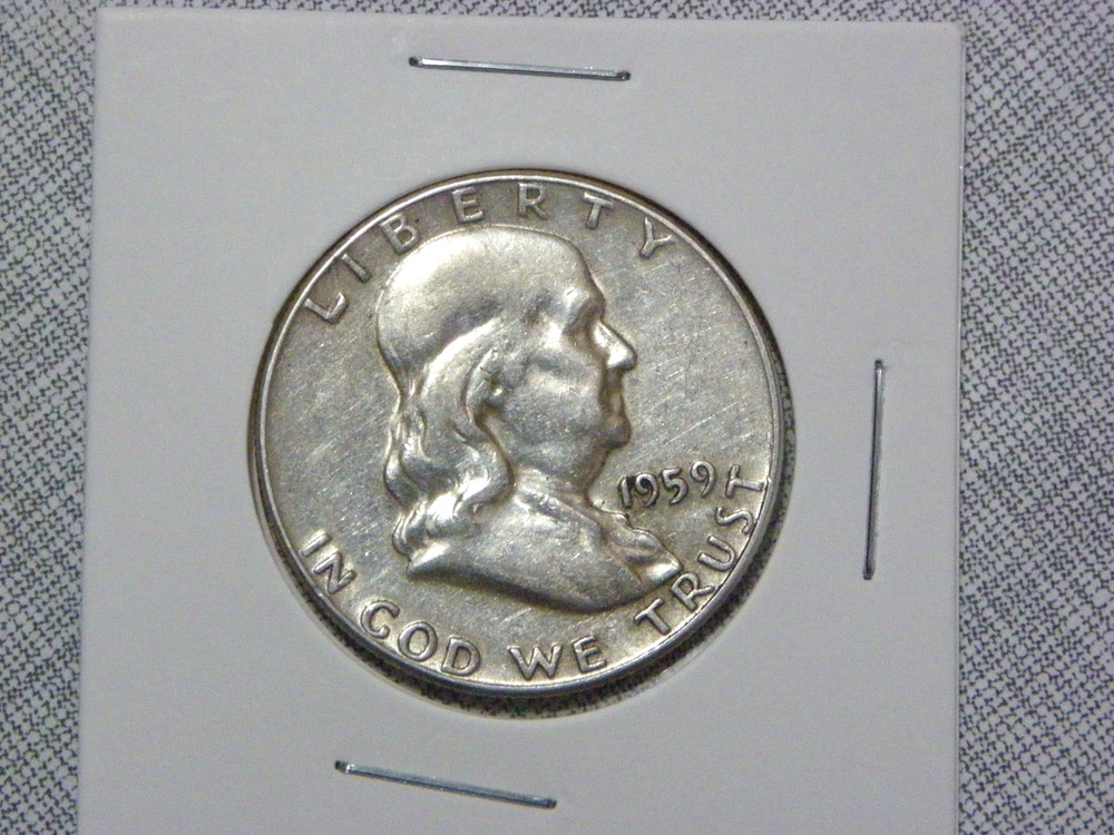 1959 P Franklin Silver Half Dollar