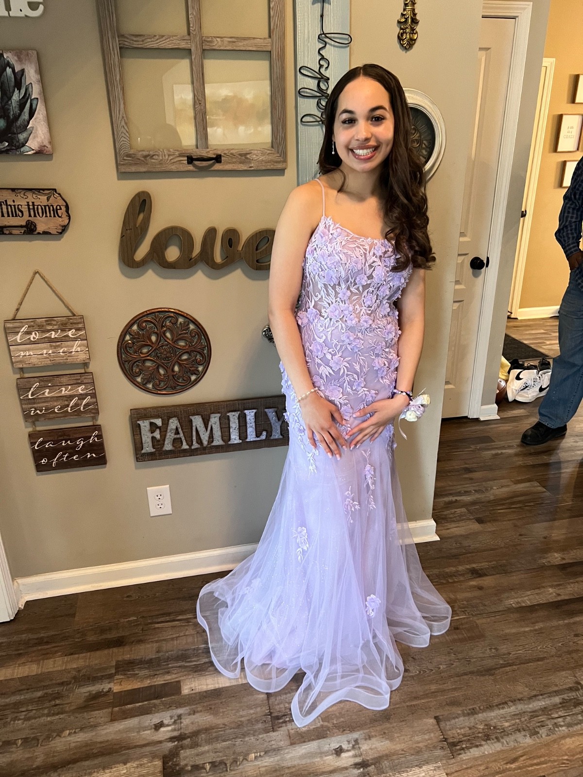 Ladivine by Cinderella CD995 lavender mermaid prom dress - sz 6