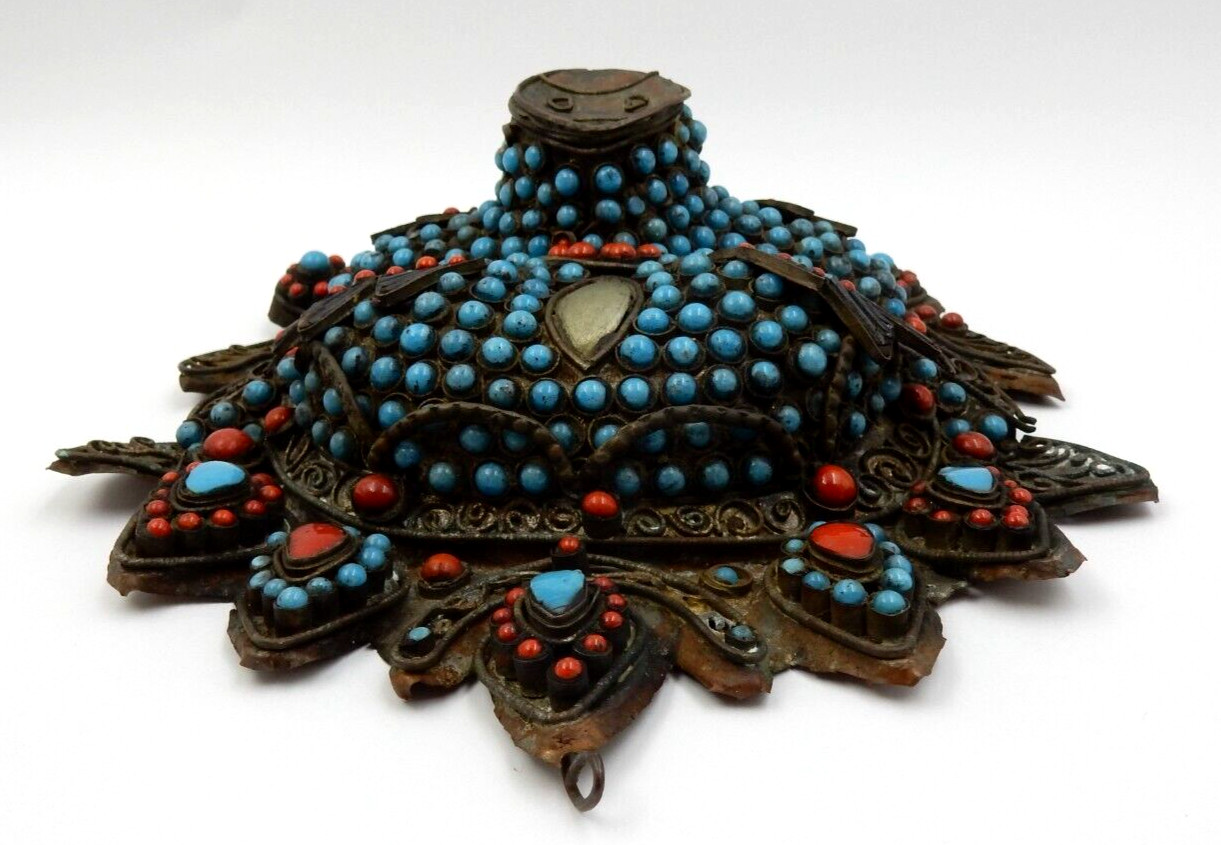 ANTIQUE HANDMADE MAHAKALA PIG FACE MASK ~ TIBETAN NEPALESE HINDU BUDDHIST MASK