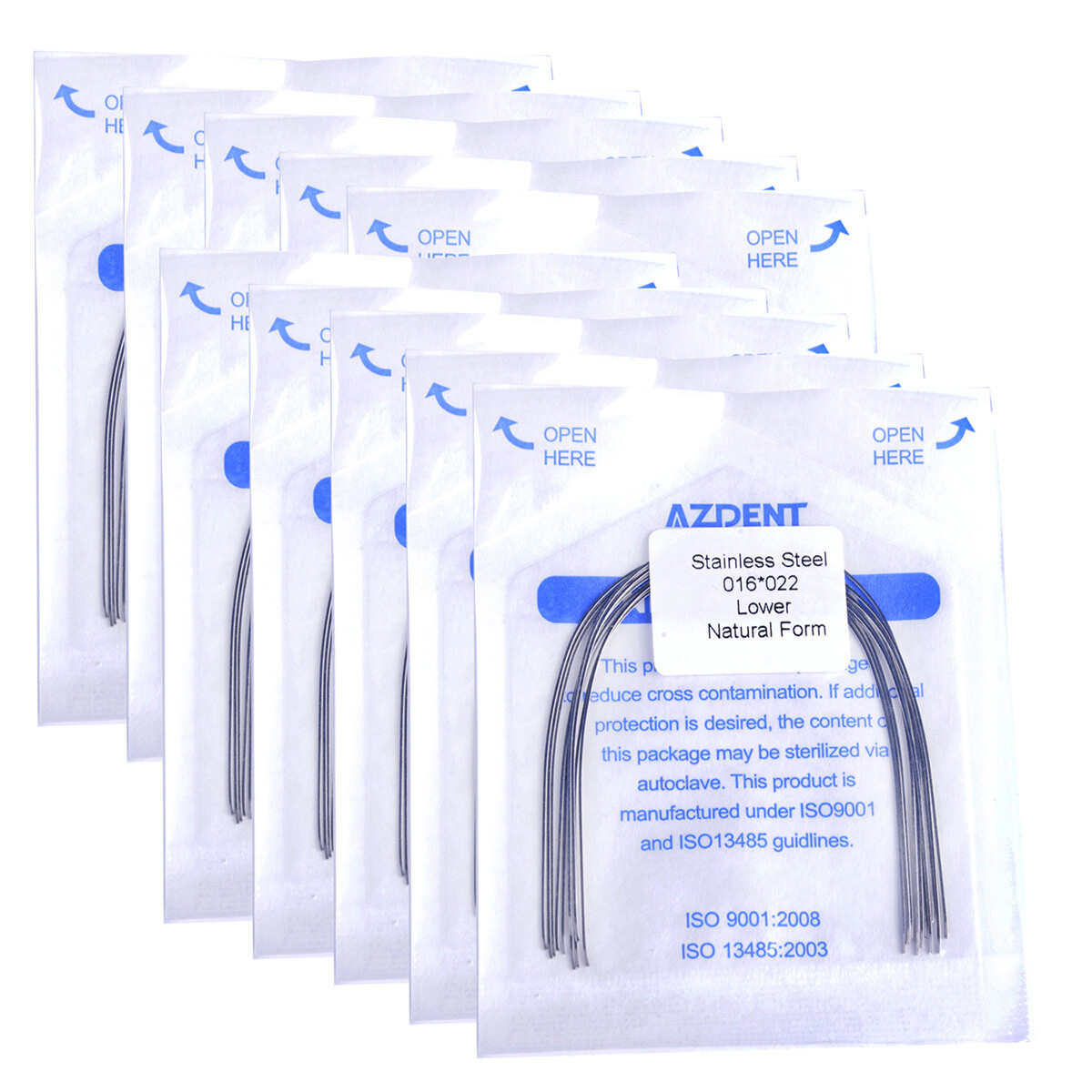 AZDENT Dental Orthodontic Arch Wires Stainless Steel Natural Form Rectangular