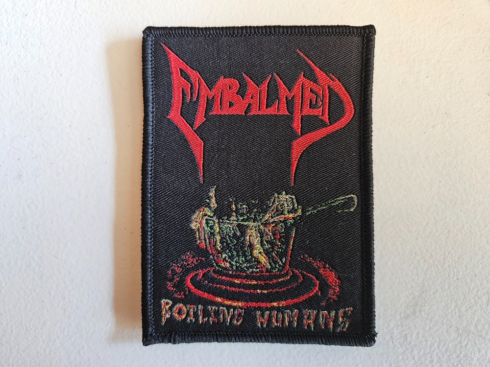 EMBALMED, BOILING HUMANS, SEW ON, WOVEN PATCH