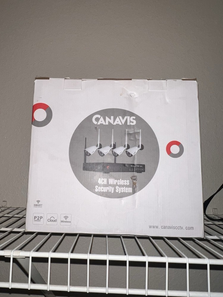 Canavis Security System Camera Set 720P Wireless Never Used