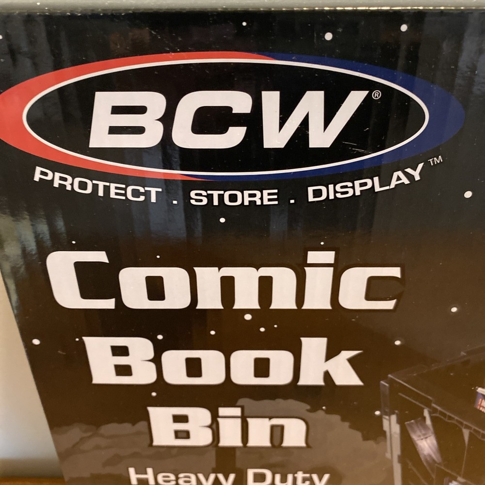 BCW Comic Book Storage Plastic Bin Stackable Boxes Black Holds 150