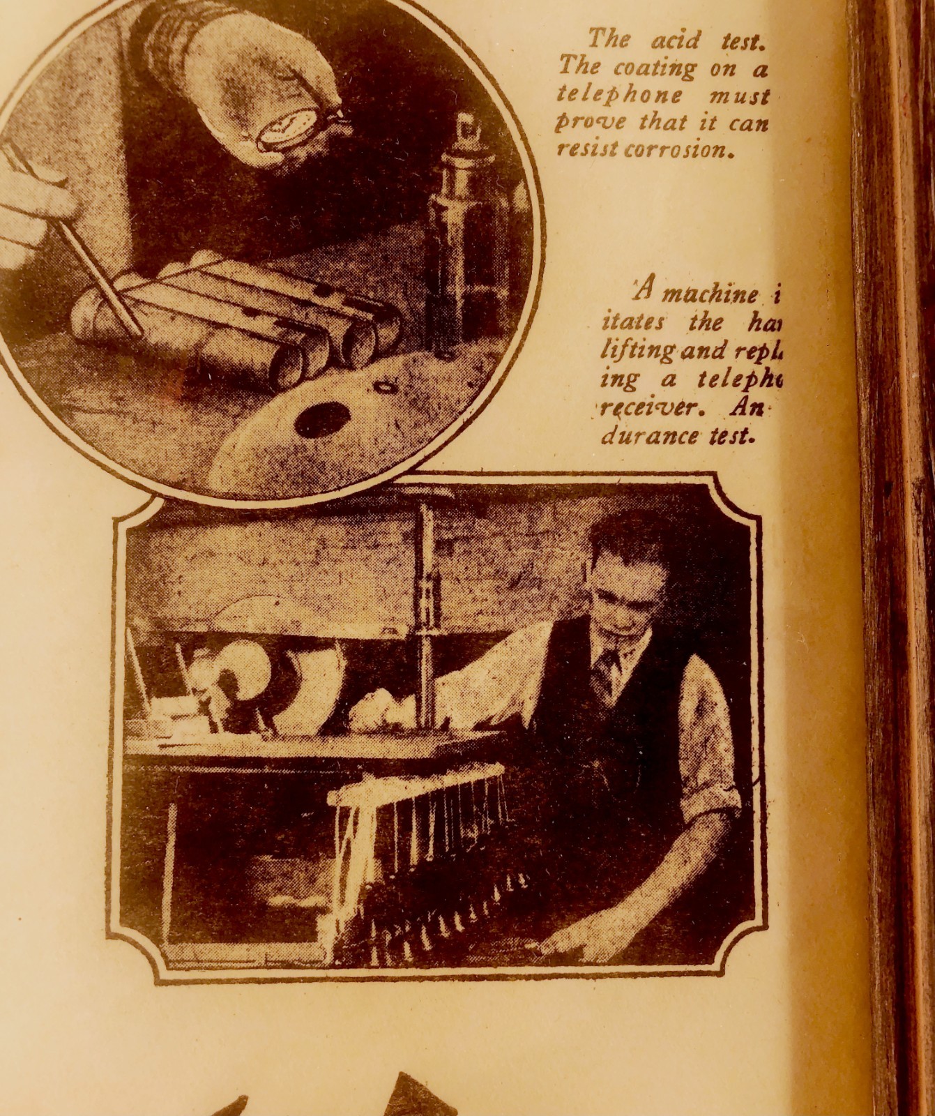 Vintage Early 1900's Western Electric Framed Advertising 4 Candlestick Telephone