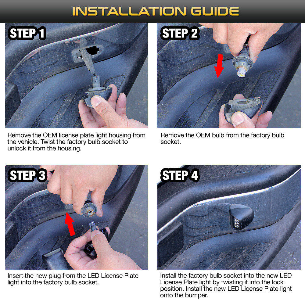 1999-2013 Chevy Silverado Avalanche BRIGHT SMD LED License Plate Lights Lamp SET