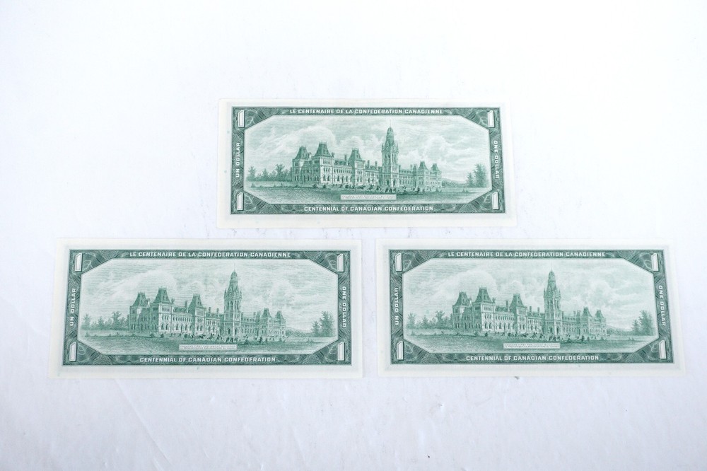 1967 Canada $1 3pc Lot CH UNC (no277)