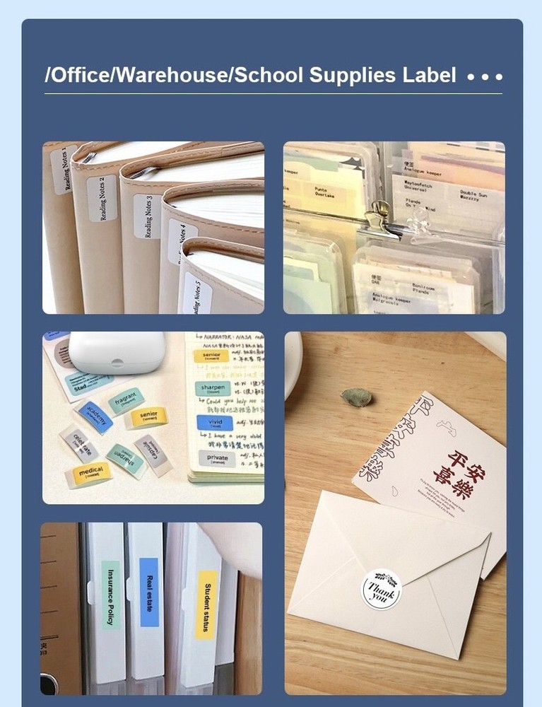 Portable Thermal Label Maker Wireless/Ink-less Handheld Label Maker