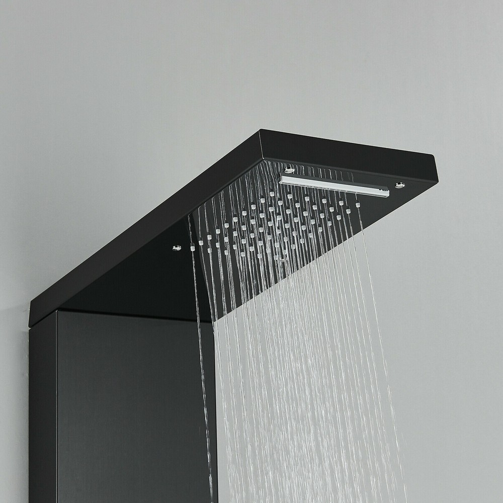 Shower Panel Tower System Stainless Steel 5 Function Rain&Waterfall Faucet Set