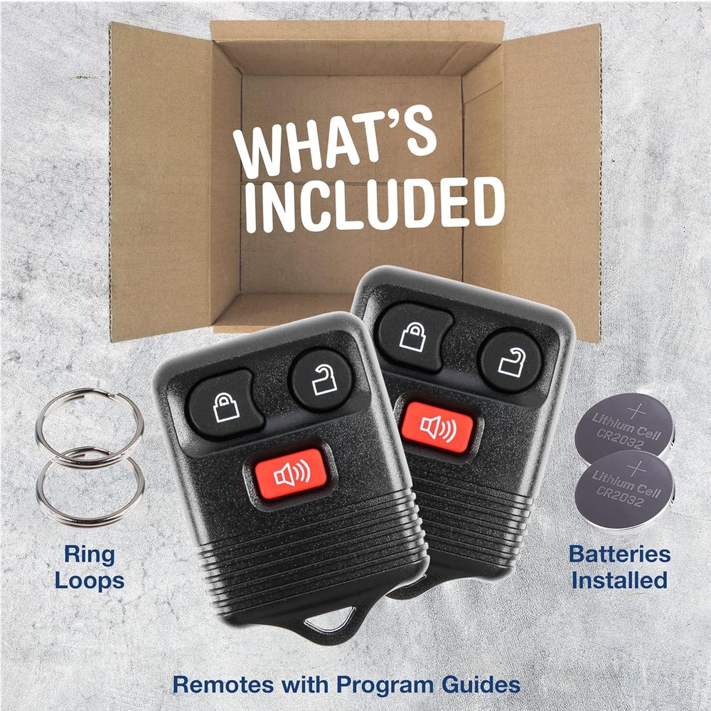 Key Fob Replacement for 2005-2015 Entry Remote, 3-Button - 2 Pack