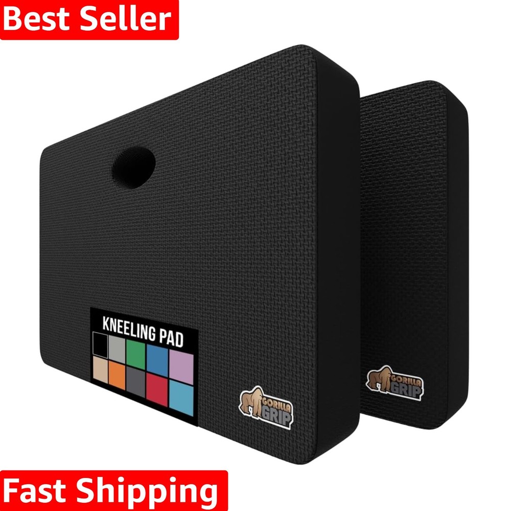 Extra Thick Patent Pending Soft Foam Kneeling Pad, 2 PK, Supportive Large Cus...