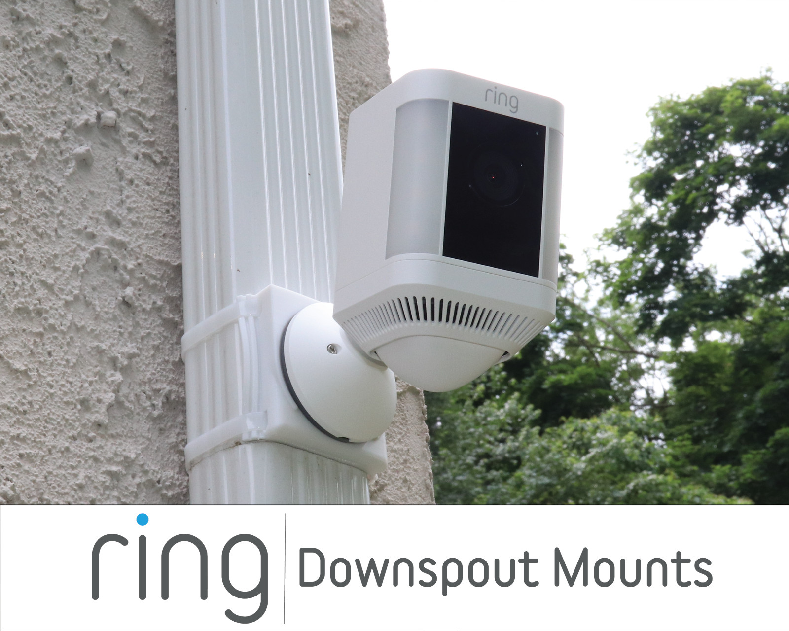 Downspout Mount for RING Camera - No-Drill Rubber Outdoor Security Camera Mount