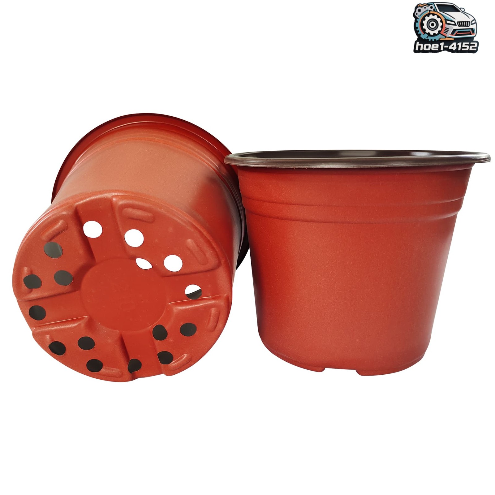 Premium 6 Inch Red Plastic Plant Pots 100Pcs Nursery Succulent Seedling Pots