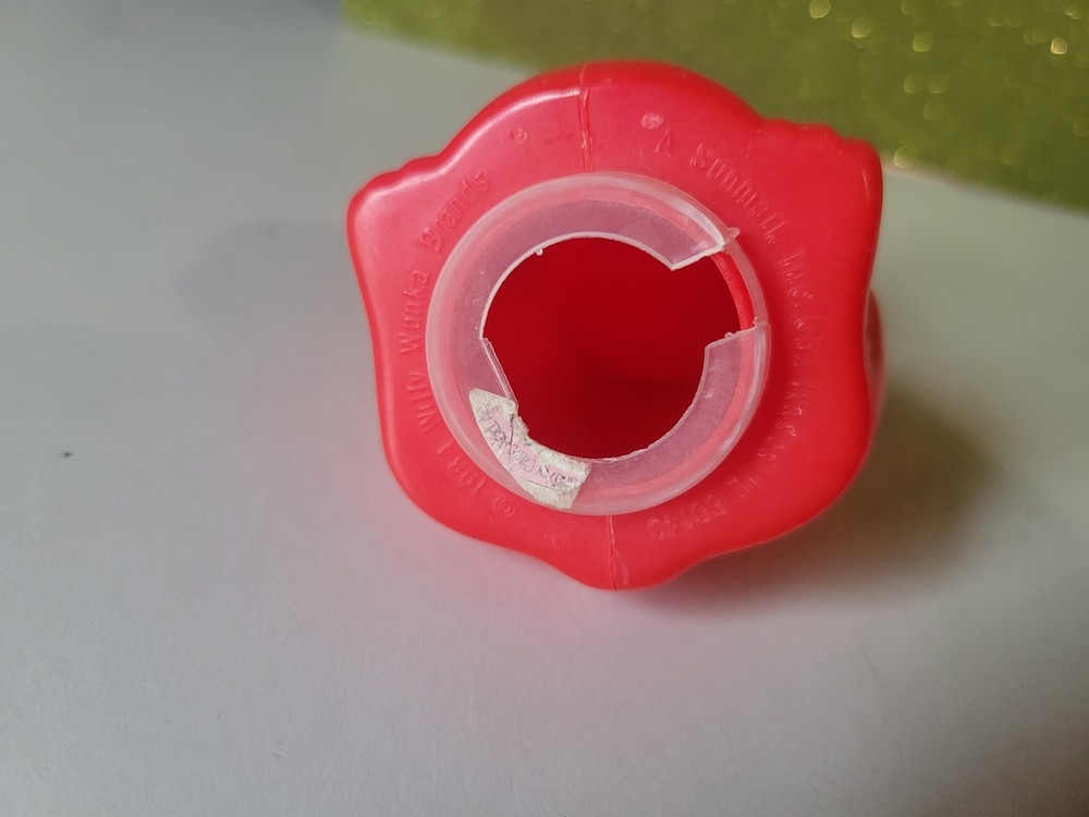 Vintage 1984 Red Nerds Plastic Container Willy Wonka Candy
