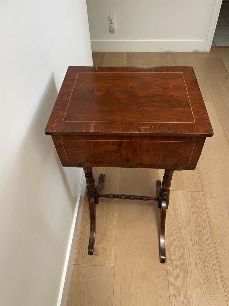 Antique English Regency Sewing Table