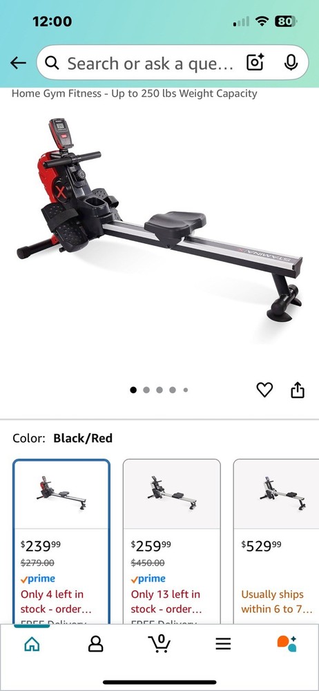 Magnetic stamina 351102 BR Rowing Machine