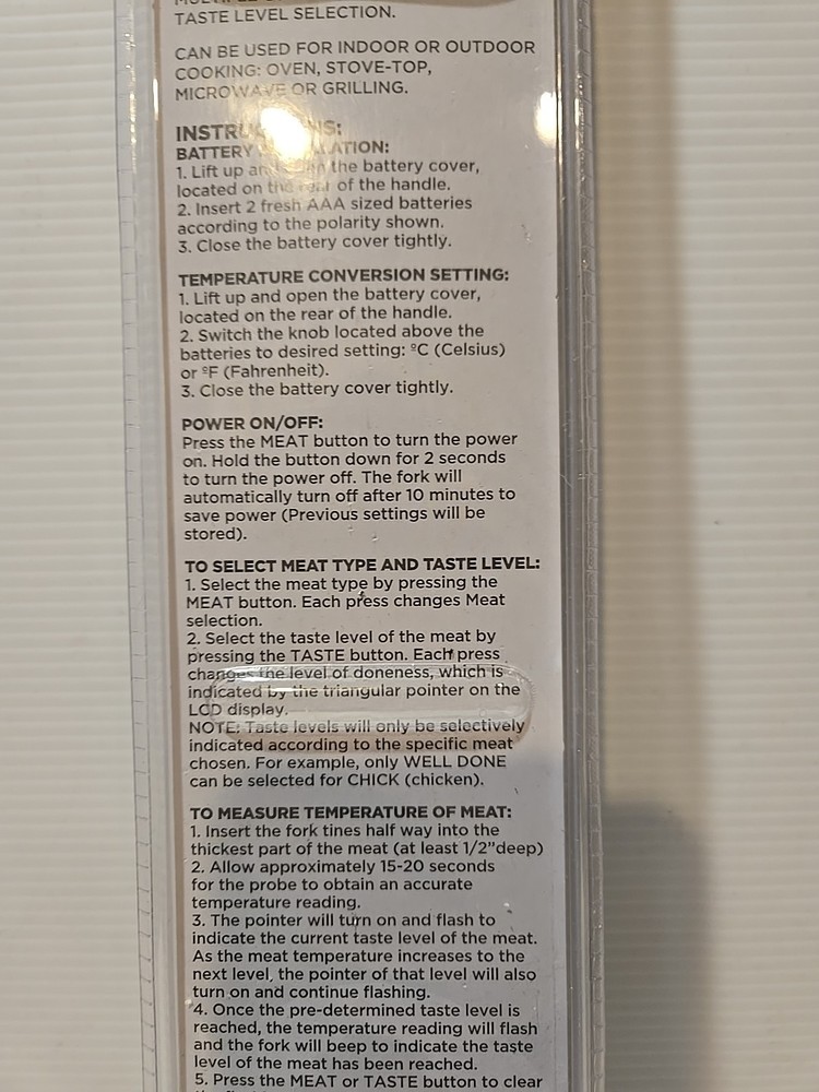 Coleman Digital Fork Thermometer NEW - CO4T531