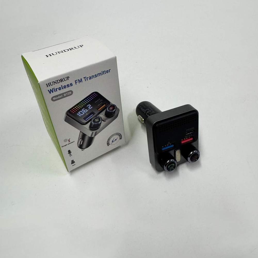 Bluetooth 5.0 Car Wireless FM Transmitter Adapter USB PD Charger AUX Hands LOT