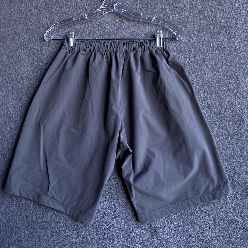 Myles Men's Size Medium Long Gray Nylon Drawstring Shorts