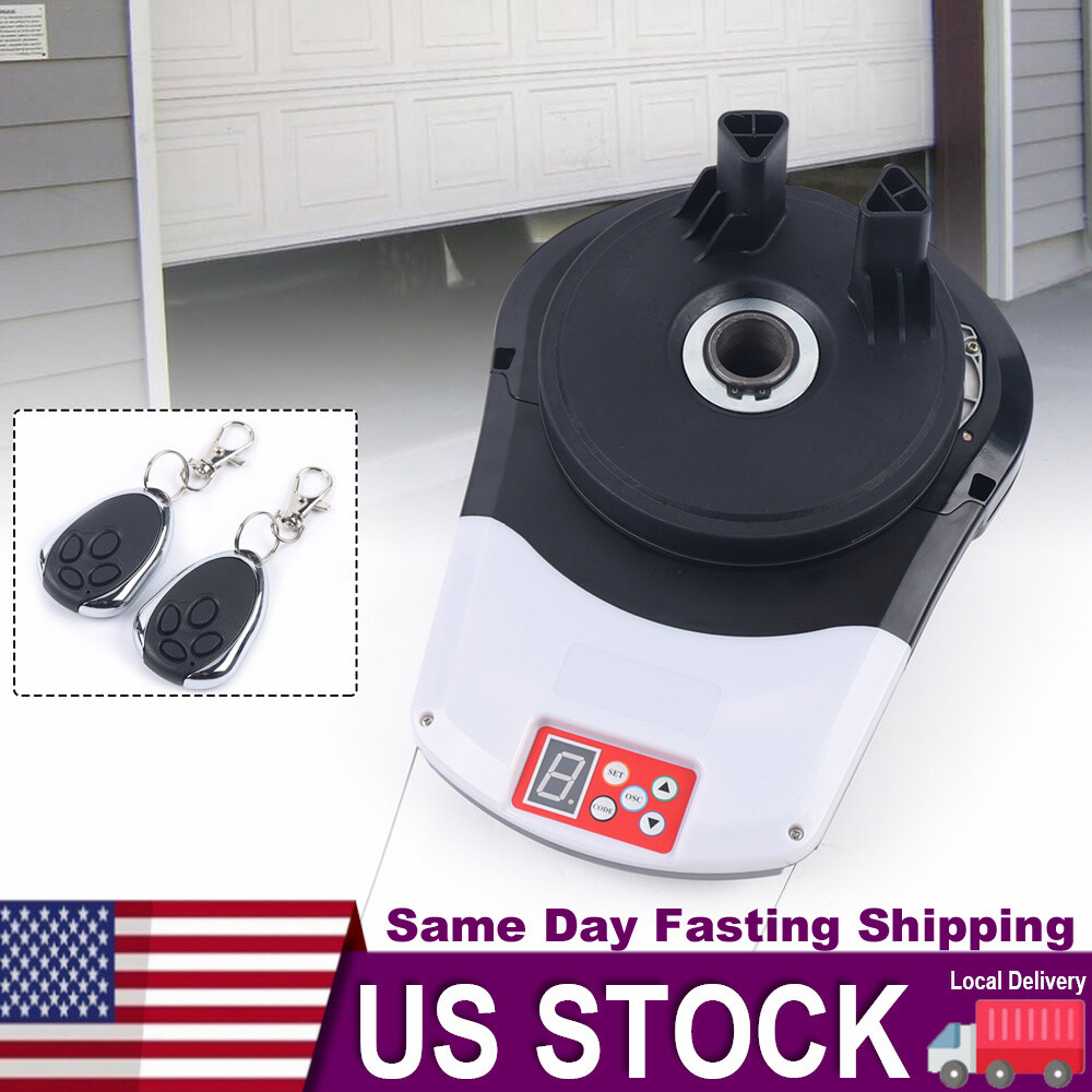 Automatic Roll Up Door Opener Garage Roller Door Opener with 2 Remotes 800N