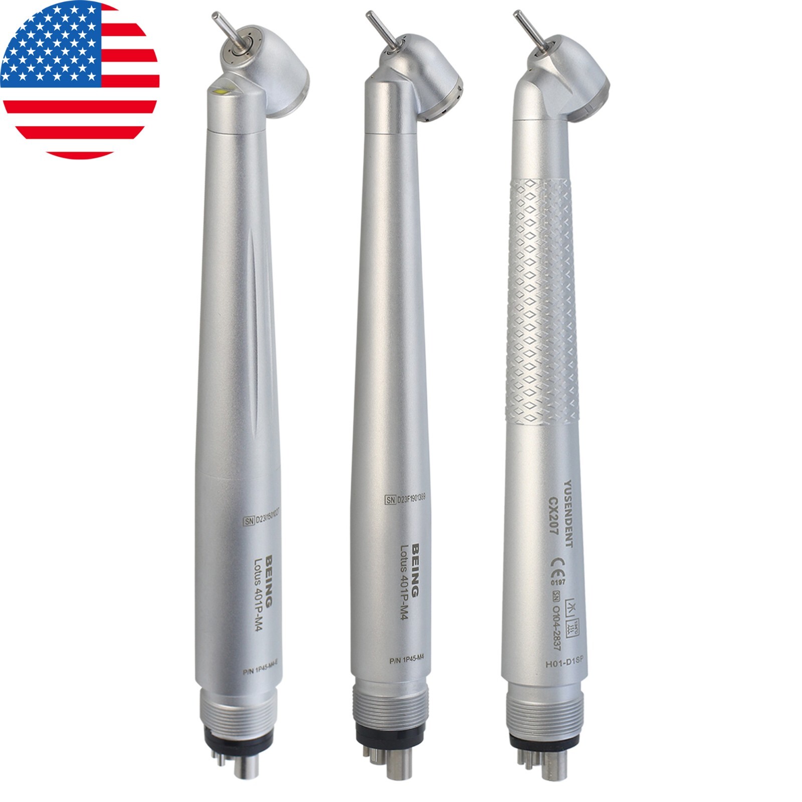 COXO Dental Surgical Handpiece 45 Degree High Speed 4 Hole LED Reverse Air NSK