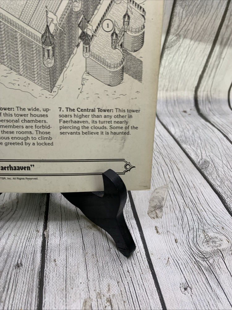 D&D Hiregaards Castle Map/Guide 1990 TSR Campaign Setting Accessory ￼