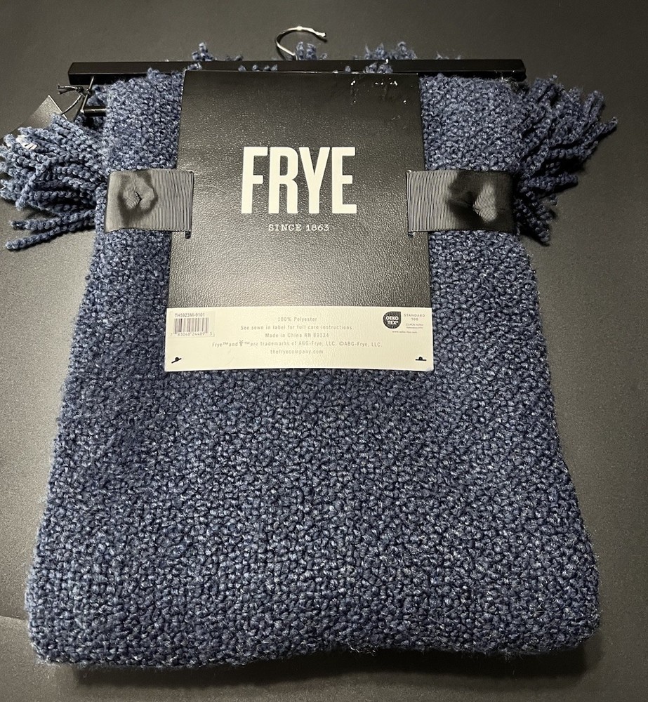 Frye Oversized Boucle Throw Blanket With Fringe