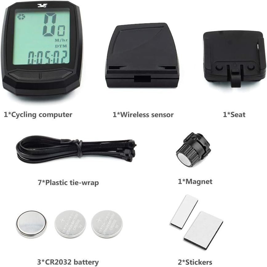 Lightweight Waterproof Wireless Cycle Speedometer with Easy Install & Backlight